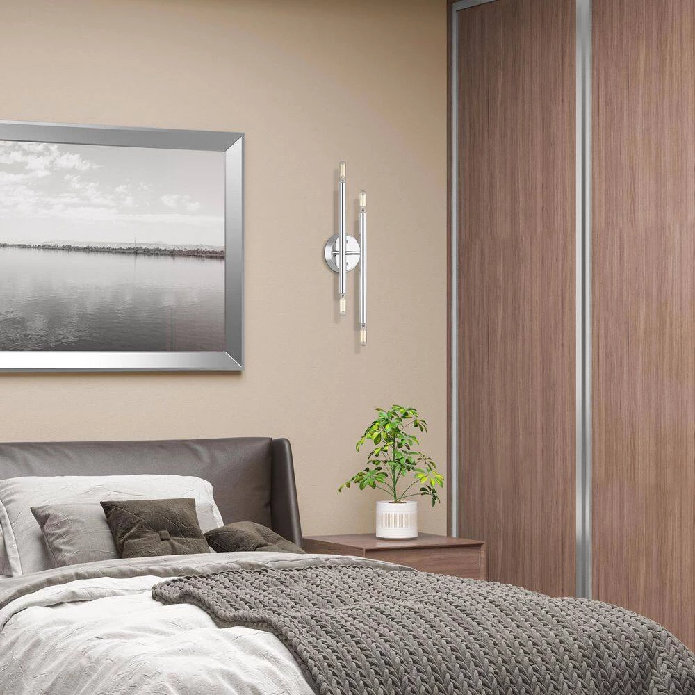 Soho 4 Light Polished Chrome Sconce by Livex Lighting 3 Soho 4 Light Polished Chrome Sconce by Livex Lighting - Image 3