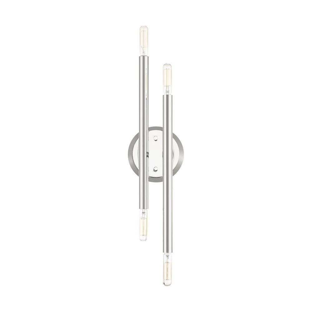 Soho 4 Light Polished Chrome Sconce by Livex Lighting 11 Soho 4 Light Polished Chrome Sconce by Livex Lighting - Image 11