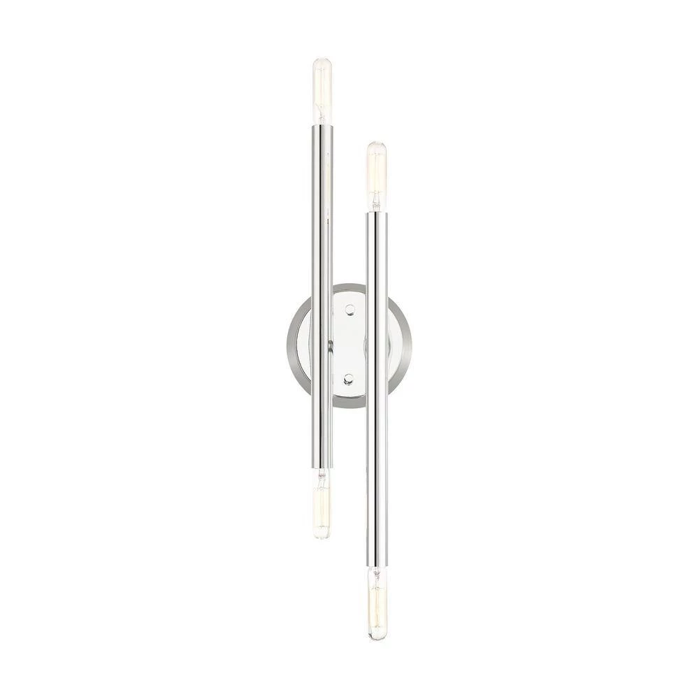 Soho 4 Light Polished Chrome Sconce by Livex Lighting 9 Soho 4 Light Polished Chrome Sconce by Livex Lighting - Image 9