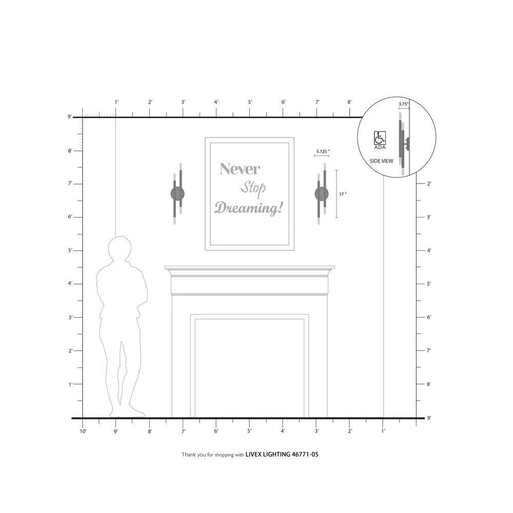 Soho 4 Light Polished Chrome Sconce by Livex Lighting 6 Soho 4 Light Polished Chrome Sconce by Livex Lighting - Image 6