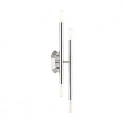 Soho 4 Light Polished Chrome Sconce by Livex Lighting 26 Soho 4 Light Polished Chrome Sconce by Livex Lighting -Livex Lighting shop polished chrome livex lighting vanity lighting 46771 05 76 1000