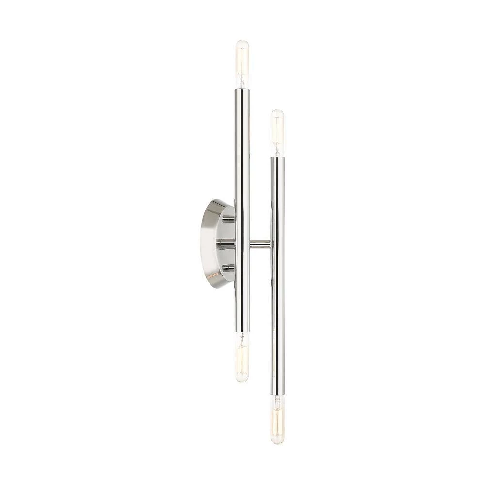 Soho 4 Light Polished Chrome Sconce by Livex Lighting 13 Soho 4 Light Polished Chrome Sconce by Livex Lighting - Image 13