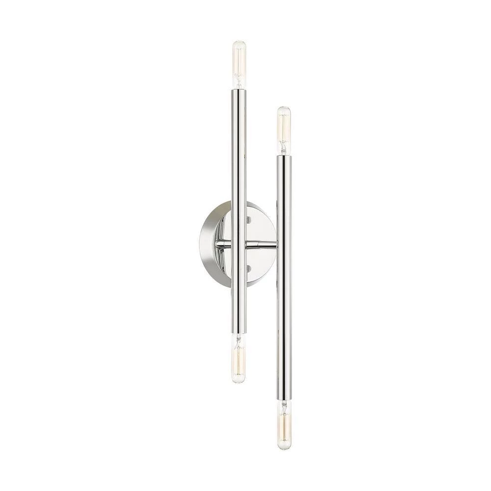 Soho 4 Light Polished Chrome Sconce by Livex Lighting 8 Soho 4 Light Polished Chrome Sconce by Livex Lighting - Image 8
