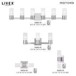 Midtown 2 Light Polished Chrome Bath Vanity by Livex Lighting -Livex Lighting shop polished chrome livex lighting vanity lighting 50692 05 d4 1000