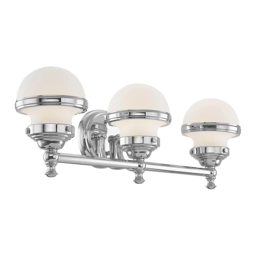 Oldwick 3 Light Polished Chrome Bath Vanity by Livex Lighting 5 Oldwick 3 Light Polished Chrome Bath Vanity by Livex Lighting - Image 5