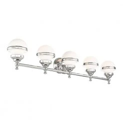 Oldwick 5 Light Polished Chrome Bath Vanity by Livex Lighting -Livex Lighting shop polished chrome livex lighting vanity lighting 5715 05 44 1000