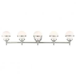 Oldwick 5 Light Polished Chrome Bath Vanity by Livex Lighting