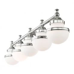 Oldwick 5 Light Polished Chrome Bath Vanity by Livex Lighting -Livex Lighting shop polished chrome livex lighting vanity lighting 5715 05 76 1000