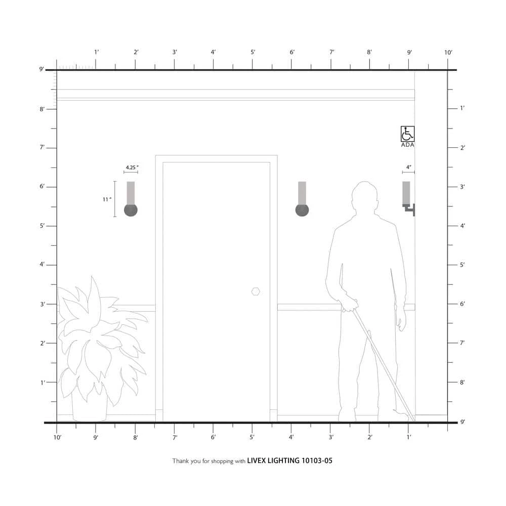 Aero 1 Light Polished Chrome ADA Wall Sconce by Livex Lighting 5 Aero 1 Light Polished Chrome ADA Wall Sconce by Livex Lighting - Image 5