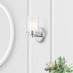 Manhattan 1 Light Polished Chrome Bath Vanity by Livex Lighting -Livex Lighting shop polished chrome livex lighting wall sconces 1541 05 1d 1000