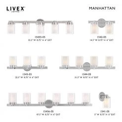 Manhattan 1 Light Polished Chrome Bath Vanity by Livex Lighting -Livex Lighting shop polished chrome livex lighting wall sconces 1541 05 d4 1000