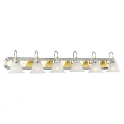 Belmont 6 Light Polished Chrome & Polished Brass Bath Vanity by Livex Lighting
