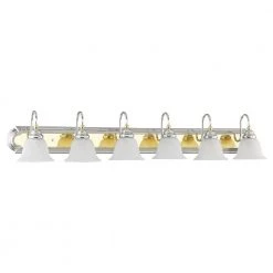 Belmont 6 Light Polished Chrome & Polished Brass Bath Vanity by Livex Lighting -Livex Lighting shop polished chrome polished brass livex lighting vanity lighting 1006 52 c3 1000