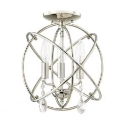 Aria 3 Light Polished Nickel Convertible Mini Chandelier/Ceiling Mount by Livex Lighting -Livex Lighting shop polished nickel livex lighting chandeliers 40903 35 44 1000