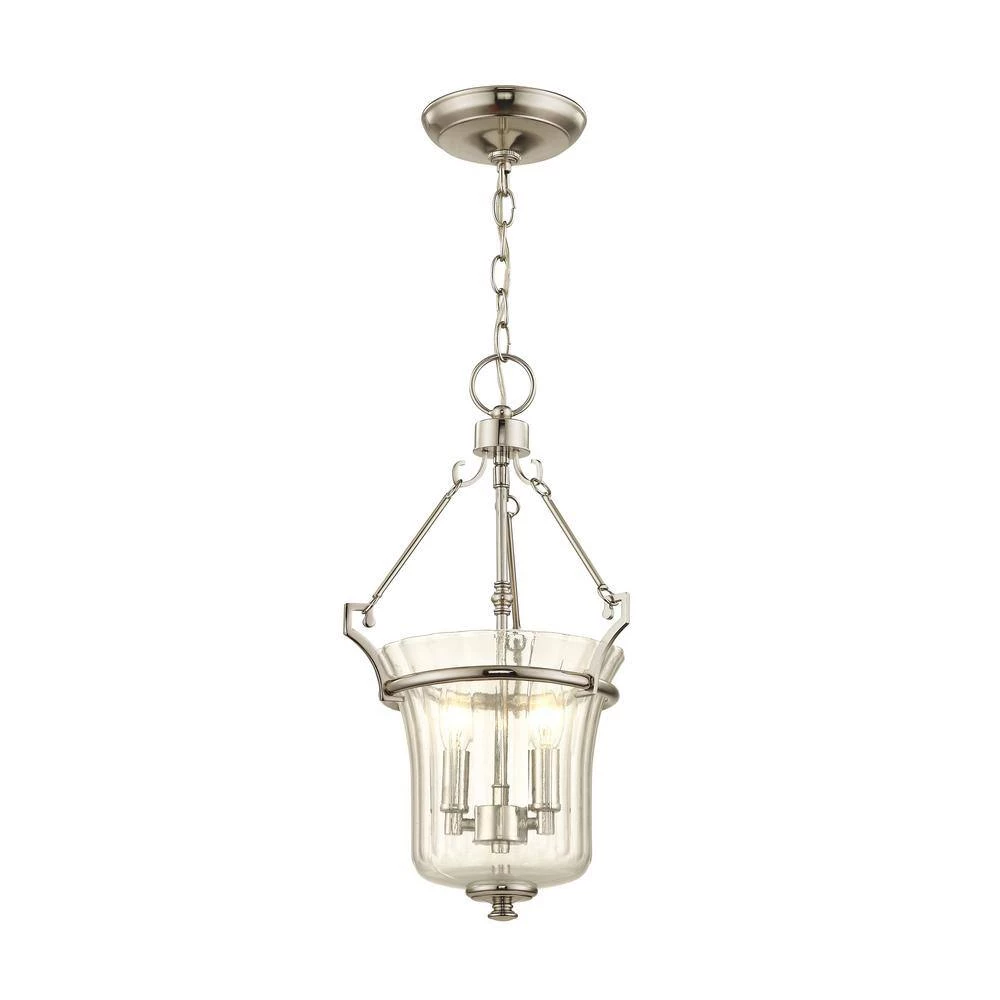 Cortland 2 Light Polished Nickel Pendant by Livex Lighting 4 Cortland 2 Light Polished Nickel Pendant by Livex Lighting - Image 4