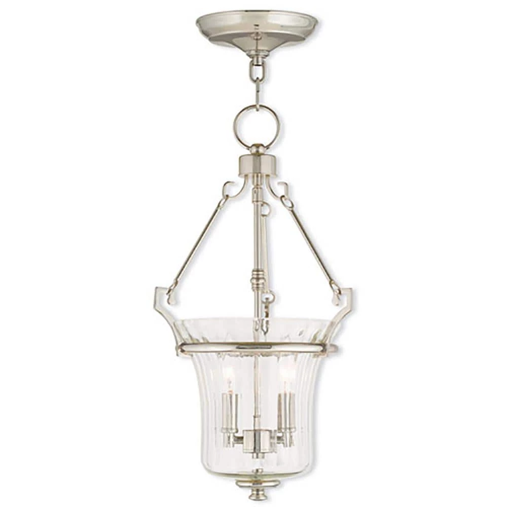 Cortland 2 Light Polished Nickel Pendant by Livex Lighting 1 Cortland 2 Light Polished Nickel Pendant by Livex Lighting