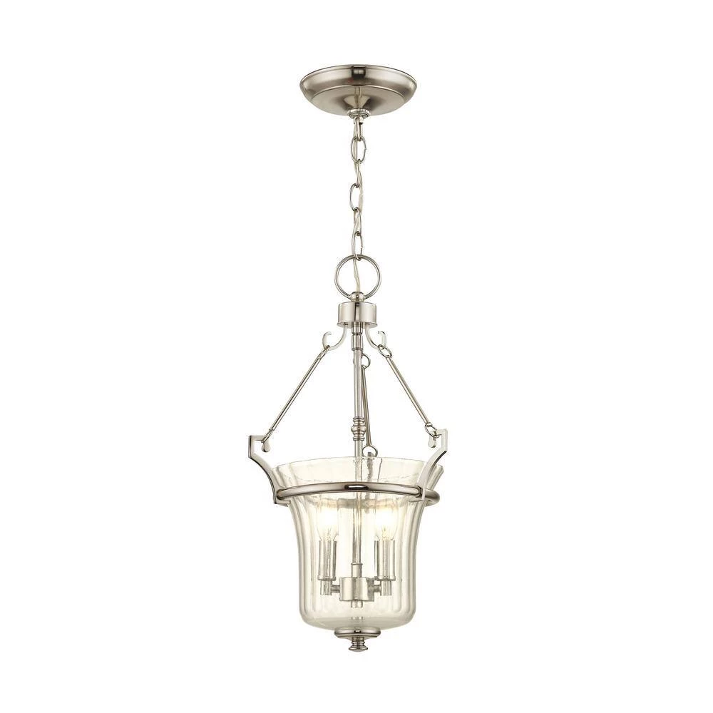 Cortland 2 Light Polished Nickel Pendant by Livex Lighting 5 Cortland 2 Light Polished Nickel Pendant by Livex Lighting - Image 5
