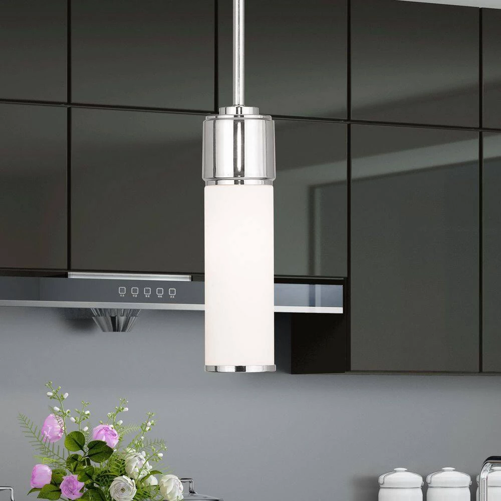 Weston 1 Light Polished Nickel Mini Pendant by Livex Lighting 2 Weston 1 Light Polished Nickel Mini Pendant by Livex Lighting - Image 2