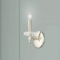 Bancroft 1 Light Polished Nickel Wall Sconce by Livex Lighting -Livex Lighting shop polished nickel livex lighting vanity lighting 42701 35 40 1000