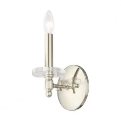 Bancroft 1 Light Polished Nickel Wall Sconce by Livex Lighting -Livex Lighting shop polished nickel livex lighting vanity lighting 42701 35 44 1000