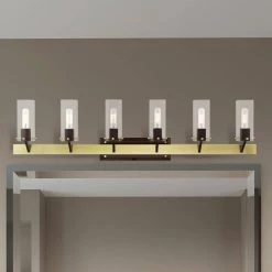 Beckett 6 Light Satin Brass Vanity Sconce by Livex Lighting -Livex Lighting shop satin brass and bronze livex lighting vanity lighting 17826 12 1d 1000