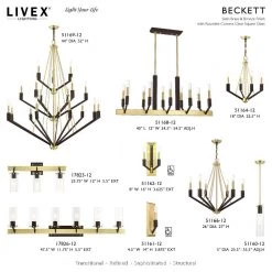 Beckett 6 Light Satin Brass Vanity Sconce by Livex Lighting -Livex Lighting shop satin brass and bronze livex lighting vanity lighting 17826 12 d4 1000