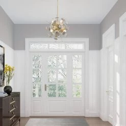 Circulo 6 Light Satin Brass Pendant Chandelier by Livex Lighting -Livex Lighting shop satin brass livex lighting chandeliers 40074 12 1d 1000