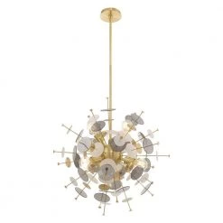 Circulo 6 Light Satin Brass Pendant Chandelier by Livex Lighting -Livex Lighting shop satin brass livex lighting chandeliers 40074 12 1f 1000