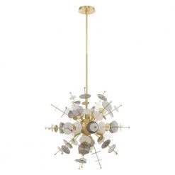 Circulo 6 Light Satin Brass Pendant Chandelier by Livex Lighting -Livex Lighting shop satin brass livex lighting chandeliers 40074 12 c3 1000