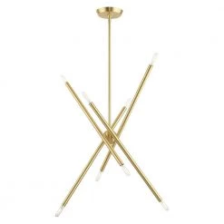 Soho 8 Light Satin Brass Chandelier by Livex Lighting -Livex Lighting shop satin brass livex lighting chandeliers 46778 12 fa 1000