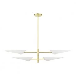 Capistrano 4 Light Satin Brass Pendant Chandelier by Livex Lighting -Livex Lighting shop satin brass livex lighting chandeliers 49494 12 4f 1000