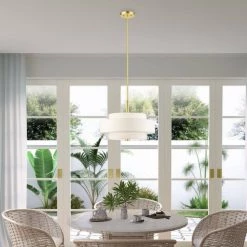 Meridian 4 Light Satin Brass Pendant by Livex Lighting -Livex Lighting shop satin brass livex lighting chandeliers 50874 12 1d 1000