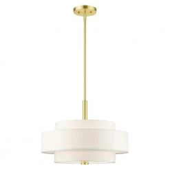 Meridian 4 Light Satin Brass Pendant by Livex Lighting