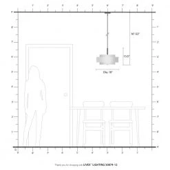 Meridian 4 Light Satin Brass Pendant by Livex Lighting -Livex Lighting shop satin brass livex lighting chandeliers 50874 12 66 1000