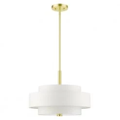 Meridian 4 Light Satin Brass Pendant by Livex Lighting -Livex Lighting shop satin brass livex lighting chandeliers 50874 12 c3 1000