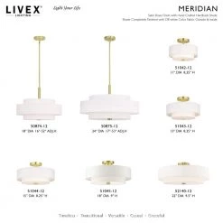 Meridian 4 Light Satin Brass Pendant by Livex Lighting -Livex Lighting shop satin brass livex lighting chandeliers 50874 12 d4 1000