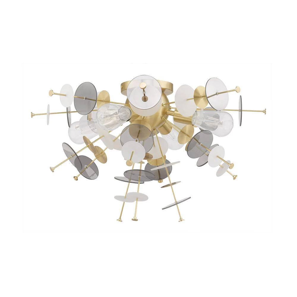 Circulo 4 Light Satin Brass Semi Flush Mount by Livex Lighting 10 Circulo 4 Light Satin Brass Semi Flush Mount by Livex Lighting - Image 10