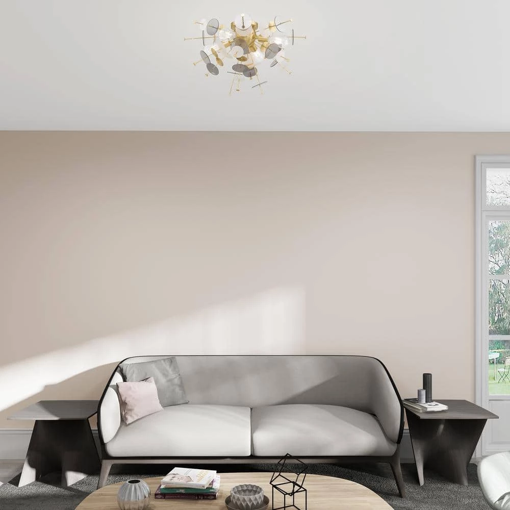 Circulo 4 Light Satin Brass Semi Flush Mount by Livex Lighting 3 Circulo 4 Light Satin Brass Semi Flush Mount by Livex Lighting - Image 3