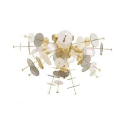 Circulo 4 Light Satin Brass Semi Flush Mount by Livex Lighting