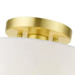 Meridian 1 Light Satin Brass Semi Flush Mount by Livex Lighting -Livex Lighting shop satin brass livex lighting flush mount lights 41095 12 fa 1000