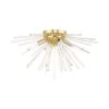 Utopia 4 Light Satin Brass Semi Flush Mount by Livex Lighting