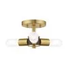 Copenhagen 3 Light Satin Brass Semi Flush Mount by Livex Lighting
