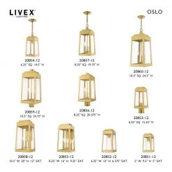 Oslo 1-Light Satin Brass Hardwired Outdoor Wall Lantern Sconce by Livex Lighting -Livex Lighting shop satin brass livex lighting outdoor sconces 20851 12 40 1000