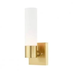 Aero 1 Light Satin Brass ADA Wall Sconce by Livex Lighting