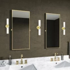 Aero 2 Light Satin Brass ADA Vanity Sconce by Livex Lighting -Livex Lighting shop satin brass livex lighting vanity lighting 10104 12 40 1000