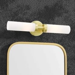 Aero 2 Light Satin Brass ADA Vanity Sconce by Livex Lighting -Livex Lighting shop satin brass livex lighting vanity lighting 10104 12 a0 1000