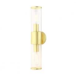Banca 4.25 in. 2 Light Satin Brass Vanity Light by Livex Lighting
