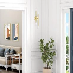 Soho 4 Light Satin Brass Sconce by Livex Lighting -Livex Lighting shop satin brass livex lighting vanity lighting 46771 12 40 1000