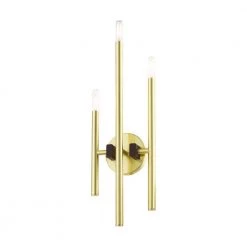 Denmark 3 Light Satin Brass ADA Triple Sconce by Livex Lighting -Livex Lighting shop satin brass livex lighting vanity lighting 49343 12 76 1000