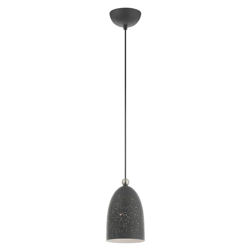 Arlington 1 Light Scandinavian Gray with Brushed Nickel Accents Pendant by Livex Lighting 7 Arlington 1 Light Scandinavian Gray with Brushed Nickel Accents Pendant by Livex Lighting - Image 7
